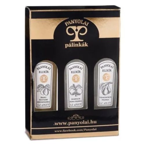Panyolai Pálinka Díszdoboz Mini Válogatás 3*0,05l (ITALT NEM TARTALMAZ!)